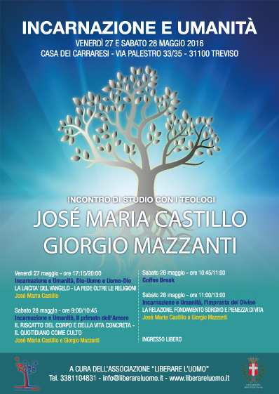 Locandina Incarnazione e Umanit&agrave; 27 28 maggio 2016